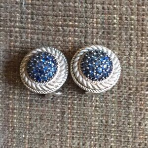Judith Ripka Blue Sapphire Vuitton earrings